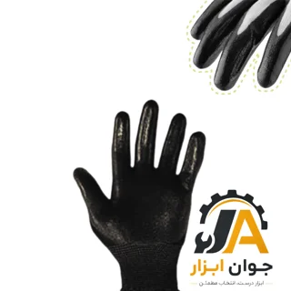 دستکش کار کف مواد معمولی (مشکی)